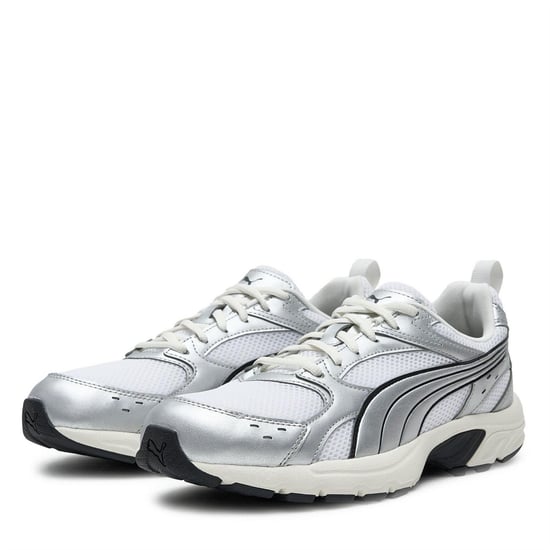 Puma Heren Milenio Tech Leather Lage Sportschoenen (Wit/zilver) - Image 1
