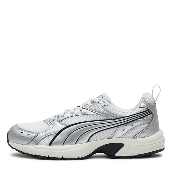 Puma Heren Milenio Tech Leather Lage Sportschoenen (Wit/zilver) - Image 2