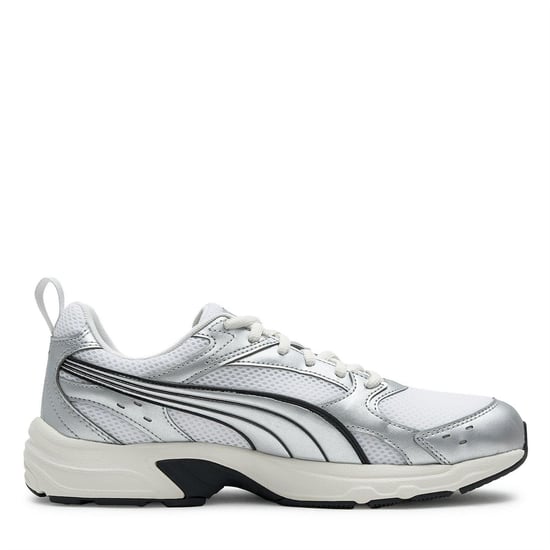 Puma Heren Milenio Tech Leather Lage Sportschoenen (Wit/zilver) - Image 4