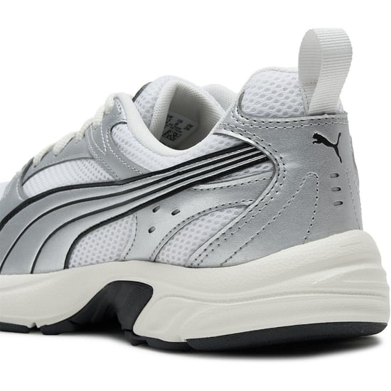 Puma Heren Milenio Tech Leather Lage Sportschoenen (Wit/zilver) - Image 5