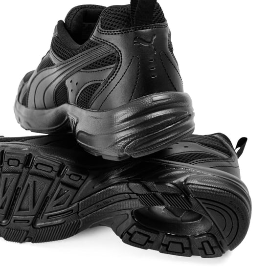 Puma Heren Milenio Tech Leather Lage Sportschoenen (Drievoudig zwart) - Image 3