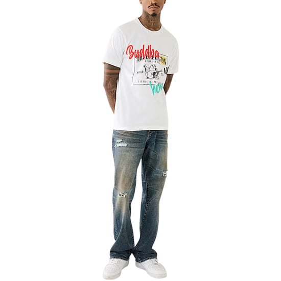 True Religion 108017 Mens T Shirts Crew Neck Short Sleeve Summer Soft Cotton Tee - Image 3