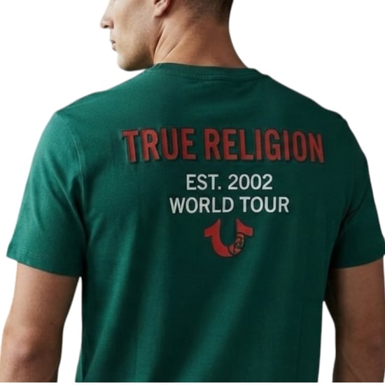 True Religion 700163 Mens T Shirts Crew Neck Short Sleeve Summer Soft Cotton Tee - Image 2