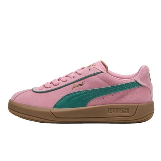 Puma Klassika leren lage sneakers voor dames (Groen/roze) - Image 1