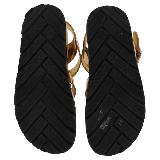 Dries Van Noten visserssandalen in metallic goudkleurig leer - Image 6