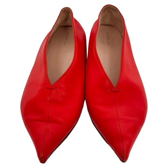 Celine ballerina's met spitse neus in rood leer - Image 3