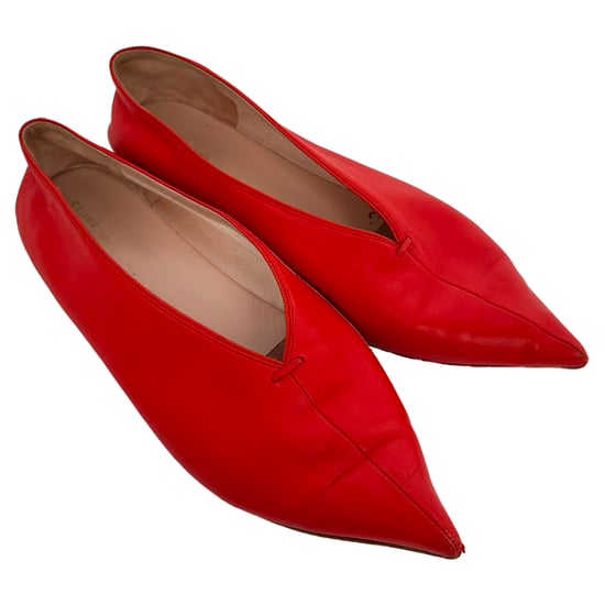 Celine ballerina's met spitse neus in rood leer - Image 5