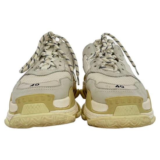 Balenciaga Triple S Sneakers in Cream Nylon - Image 2