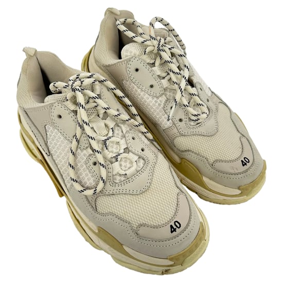 Balenciaga Triple S Sneakers in Cream Nylon - Image 5