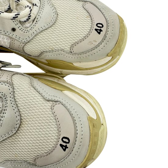 Balenciaga Triple S Sneakers in Cream Nylon - Image 6