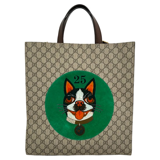Gucci Bosco Patch GG Supreme Tote Bag in beige gecoat canvas - Image 3