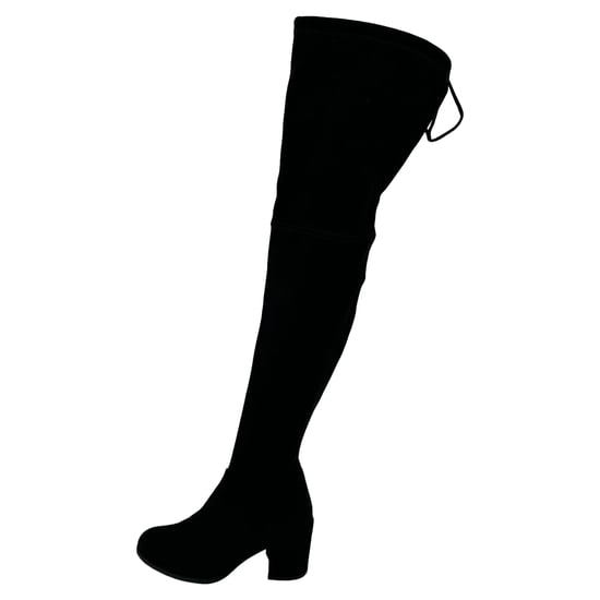 Stuart Weitzman Tieland Over-The-Knee Boots i svart mocka - Image 6