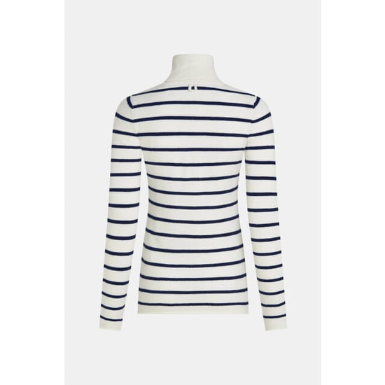 Penn & Ink W26b435 5-655 penn en ink jumper stripe ecru tabac - Image 3