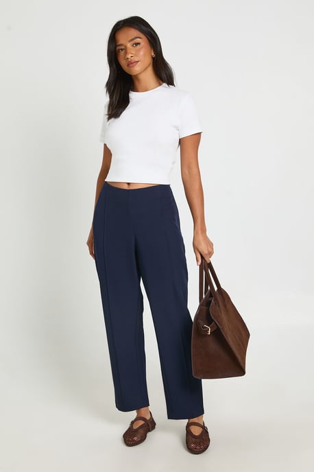 Petite Boohoo Basics Tailored Tapered Trouser - Image 1