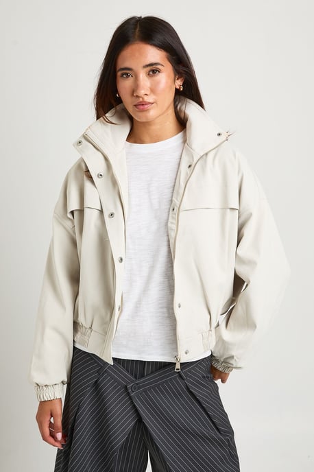 Funnel Neck Bomber Jacket - Image 1
