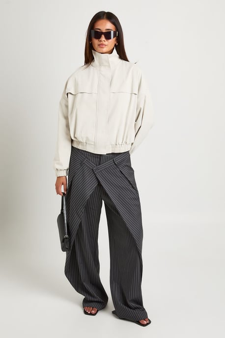 Funnel Neck Bomber Jacket - Image 3