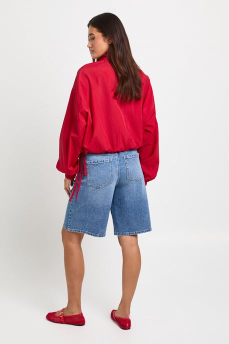 Tie Side Funnel Neck Lightweight Jacket - Image 2