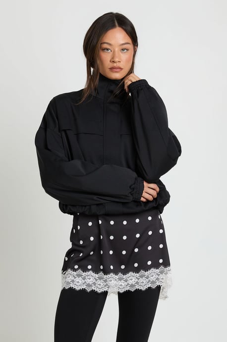 Tall Funnel Neck Bomber Jacket - Image 3