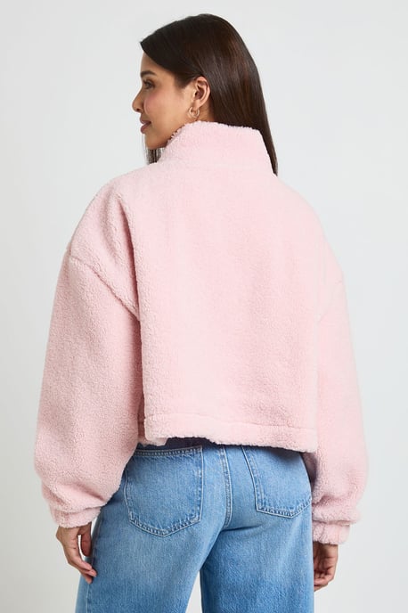 High Neck Teddy Jacket - Image 2