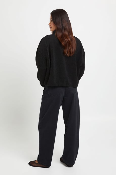 Funnel Neck Teddy Jacket - Image 2