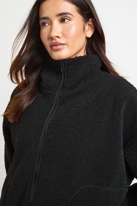 Funnel Neck Teddy Jacket - Image 4