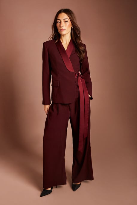 Satin Trim Detail Trouser - Image 1