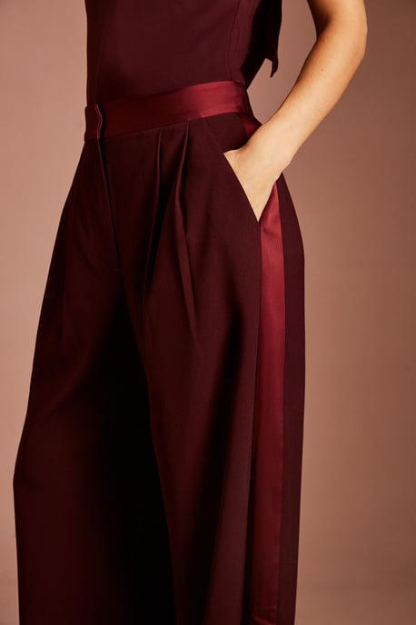 Satin Trim Detail Trouser - Image 2