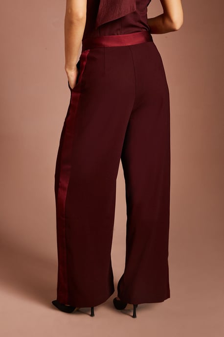 Satin Trim Detail Trouser - Image 3