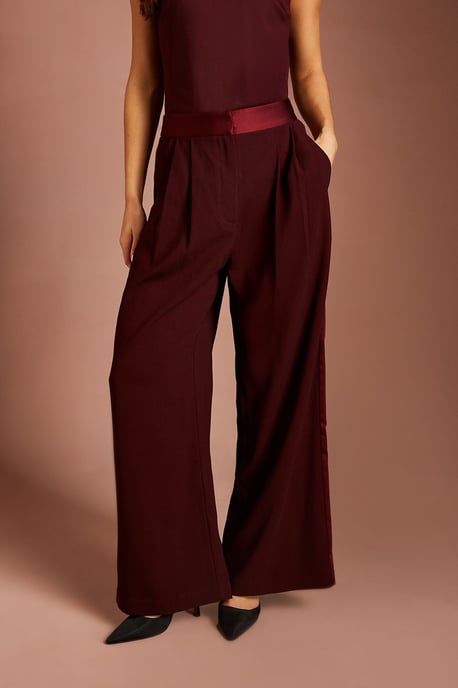Satin Trim Detail Trouser - Image 4