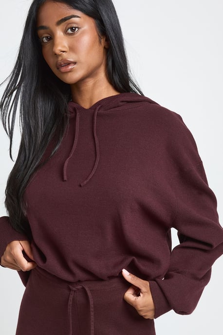 Hooded Top and Wide Leg Trouser Knitted Co-ord - Image 4