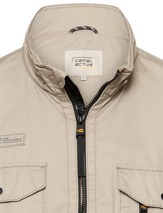 beige parka jas Camel active met rits - Image 3