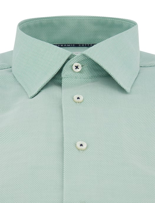 Overhemd Eterna comfort fit groen semi wide spread boord - Image 3
