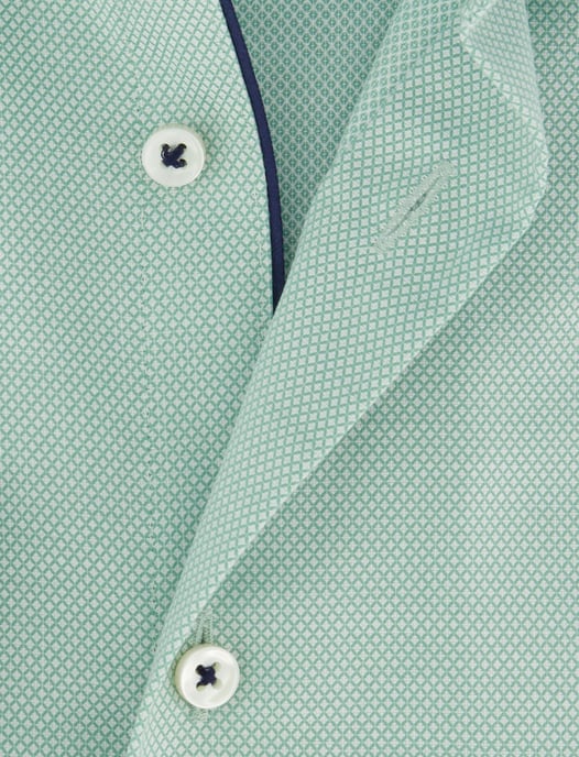 Overhemd Eterna comfort fit groen semi wide spread boord - Image 4