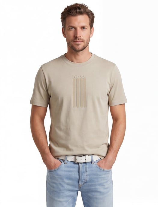 Grijs t-shirt BOSS Orange Te-bass geprint - Image 1