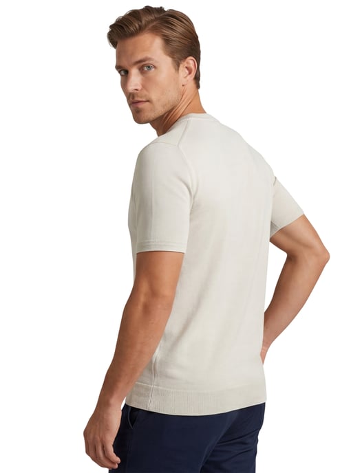 Boss Orange t-shirt beige Kanache met boord - Image 2