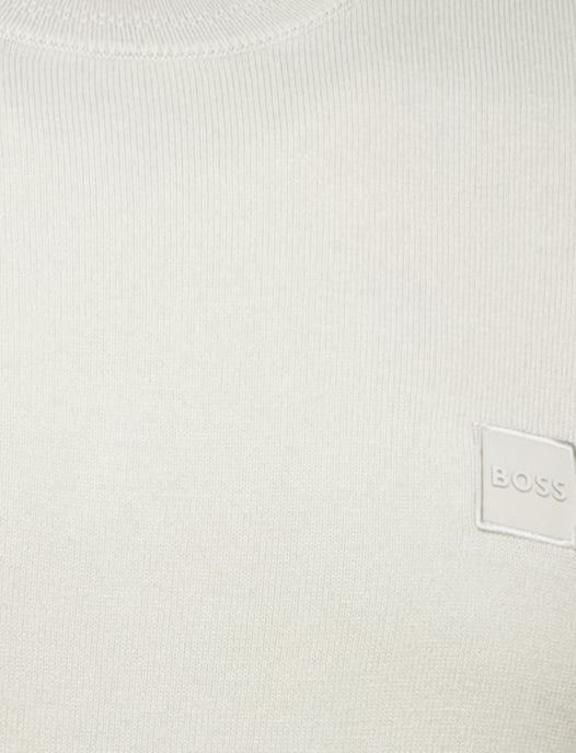 Boss Orange t-shirt beige Kanache met boord - Image 3