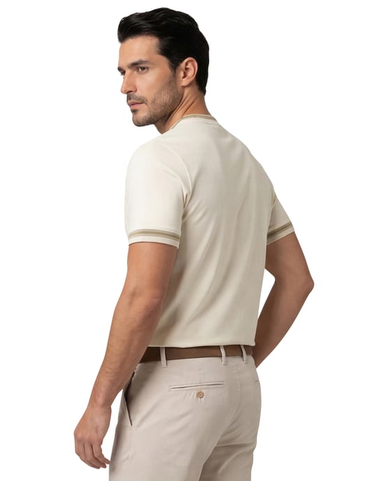 Beige katoenen ronde hals t-shirt Boss Black H-Tessler - Image 2
