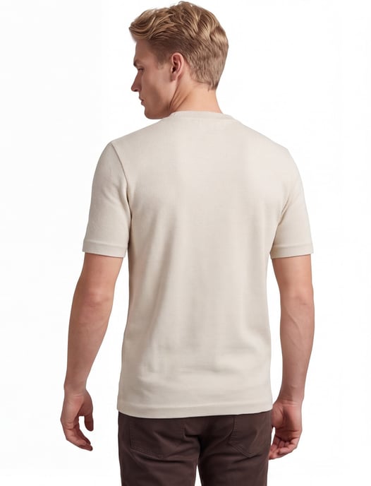 Beige t-shirt BOSS Black Thompson ronde hals - Image 2