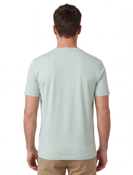 T-shirt BOSS turquoise katoen logo - Image 2