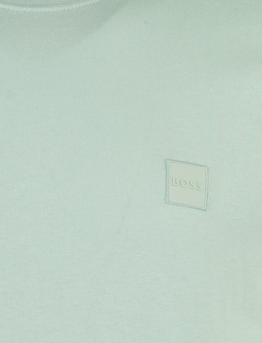 T-shirt BOSS turquoise katoen logo - Image 3