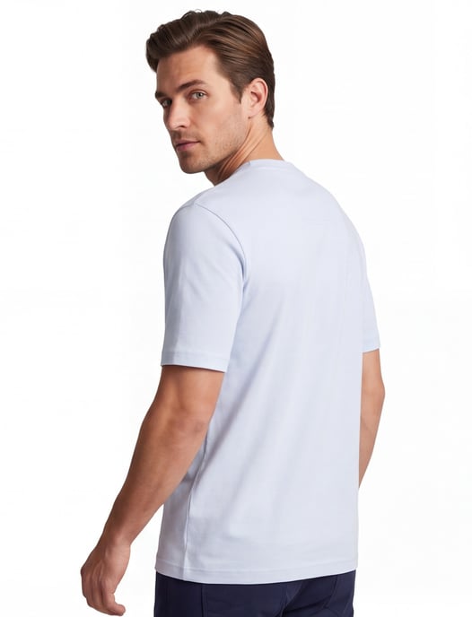 BOSS Green t-shirt lichtblauw 100% katoen - Image 2