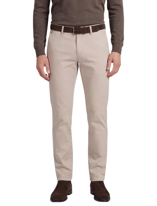 Pantalon Gardeur beige normale fit flatfront model - Image 1