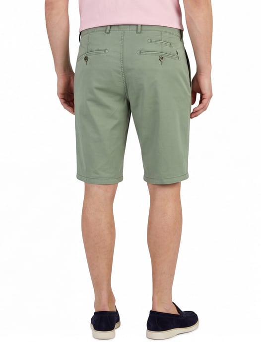 Shorts Brax katoen donkergroen normale fit - Image 2