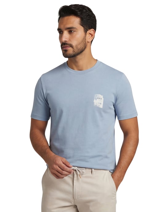 T-shirt Boss Orange Te Groove backprint lichtblauw - Image 2