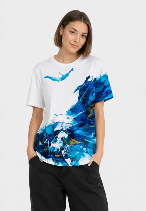 Paint Pour Diver T-Shirt - Image 4