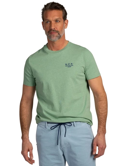 Groen t-shirt NZA korte mouwen gemêleerd - Image 1