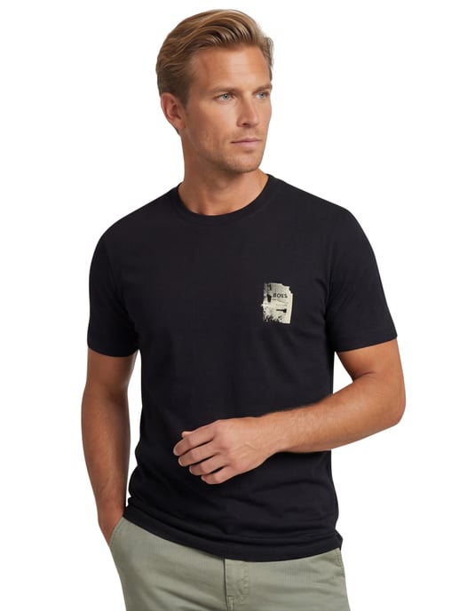 Zwarte katoenen t-shirt Boss Orange Te_Groove ronde hals - Image 2