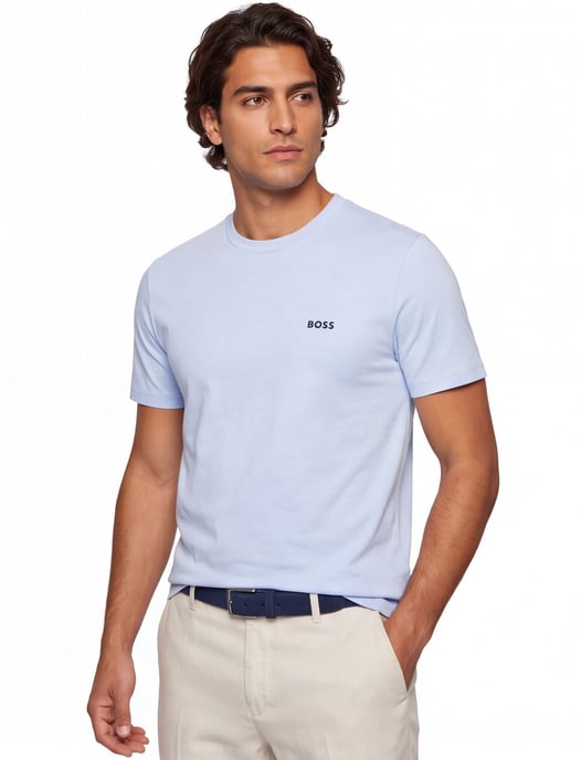 T-shirt Boss green tee lichtblauw ronde hals - Image 1
