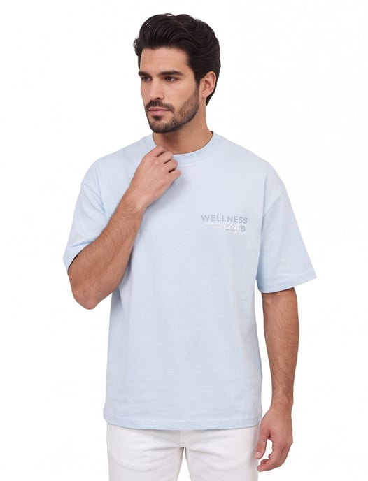 T-shirt Jack & Jones Plus Size lichtblauw backprint - Image 1