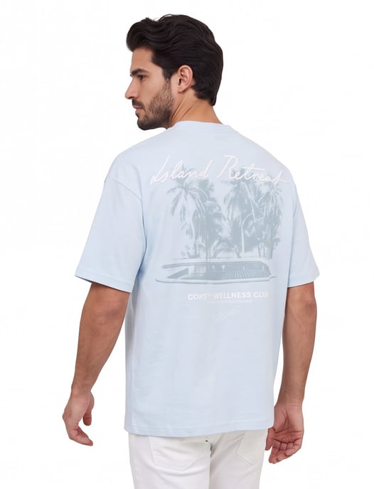 T-shirt Jack & Jones Plus Size lichtblauw backprint - Image 2